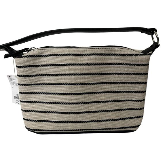 Primark Shoulder Bag Purse Stripped White Travel Carry On Beach Vacation NWT - Picture 1 of 4